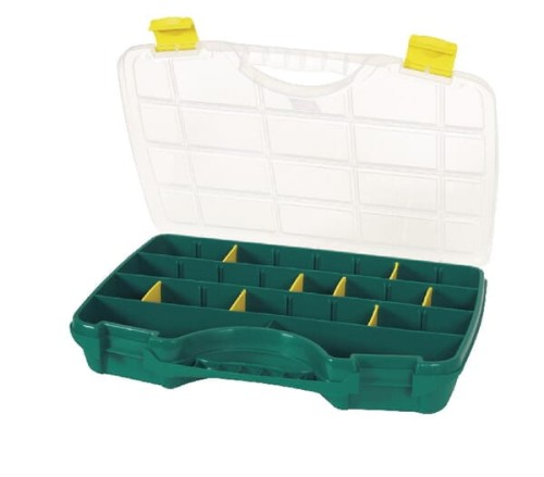 Kasetka asortymentowa, 290x388x61 mm, zielona polipropylenowa, 26 przegródek 23-26 Tayg 023002TAY - Intertraktor
