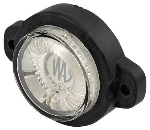 Lampa obrysowa LED, cytryna, 12/24V biała/przezroczysta, przykręcana Waś 14003000451 - Intertraktor