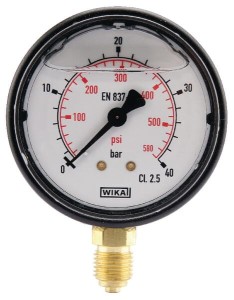 Manometr glicerynowy, Ø 63 mm 0-40 bar, przyłącze dolne 1/4" MA6340L04PLGF