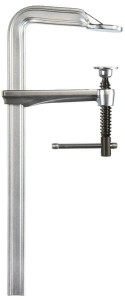 Ścisk śrubowy ślusarski stalowy GZ-K z pokrętłem Bessey, 400x120 mm GZ40K