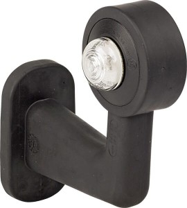 Lampa obrysowa LED, lewa, okrągła, 12/24V biała, przykręcana Waś 1400699111
