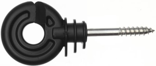 Izolator do drutu i plecionki z wkrętem, czarny, 25 szt. AKO 44306251 - Intertraktor