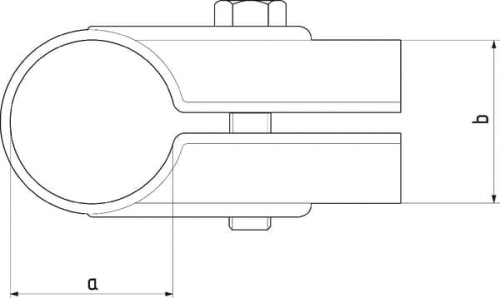 Obejma T otwarta, 2-1/2"x1-1/2" 803020212112FA - Intertraktor