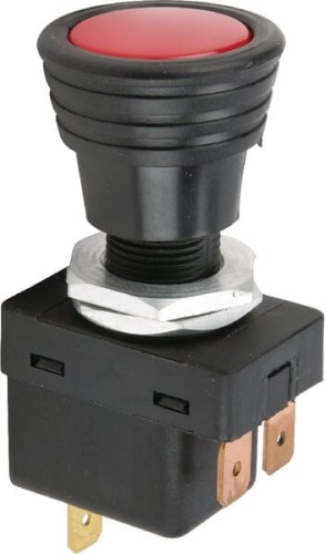 Włącznik wyciągany, S05, 12/24V 3-pin włącznik/wyłącznik, halogen, Ø 14.5 mm z żarówką podświetlany czerwony 6ED004778011 - Intertraktor