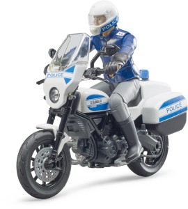 Motocykl policyjny Scrambler Ducati z figurką policjanta  U62731
