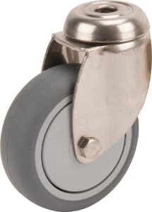 Koła skrętne ze stali nierdzewnej z otworem na śrubę do mocowania 7470PJH050P3011