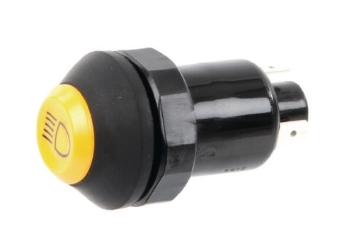 Przełącznik przyciskowy, świateł drogowych, okrągły żółty 11126010PN - Intertraktor