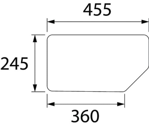 Szyba tylna, dolna D6874 - Intertraktor