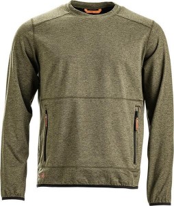 Bluza polarowa, okrągły dekolt, męska, oliwkowa, roz. 4XL KW506101802066