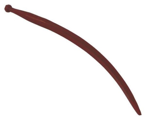 Ząb ładowacza, wygięty zamykający, profil kwadratowy 36x800 mm końcówka szpiczasta z nakrętką M22x1.5 czerwony SHW FT43 - Intertraktor