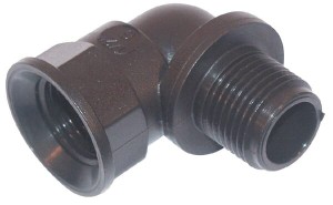 Kolanko 90° gwint wew./ gwint zew. z pierścieniami uszczelniającymi Arag, 1/2" 1262022