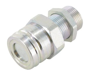 Szybkozłącze płaskie układu hamulcowego VF wtyczka 3/8" gwint grodziowy M22x1.5 15L VF52215M