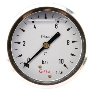 Manometr ø63 mm 0–10 bar przyłącze tylne 1/4" MA6310B04SSGF