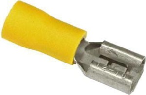 Końcówka przewodu płaska nasadkowa, żeńska, żółta, 4-6mm² 6.4x0.8 mm 50 szt. Vapormatic VLC2442