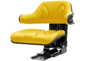 Siedzenie PCW dzielone z amortyzacją mechaniczną, żółte VLD1682