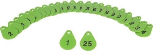 Cyfra identyfikacyjna łezka, nr. 1-25 zielona 3990500000040125 - Intertraktor