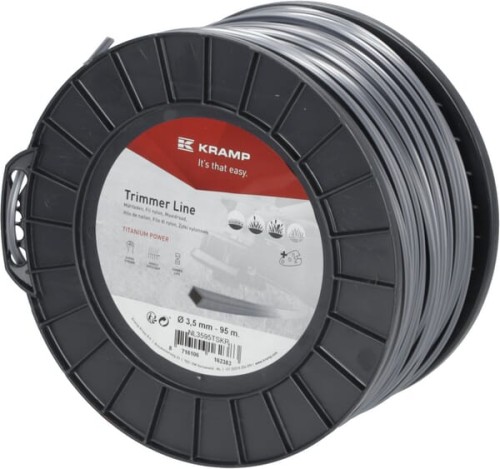 Żyłka tnąca Ø 3.5mm 95m kwadratowa Titanium Power szara Kramp NL3595TSKR - Intertraktor