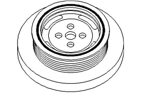 Koło pasowe wału korbowego AV100487 - Intertraktor