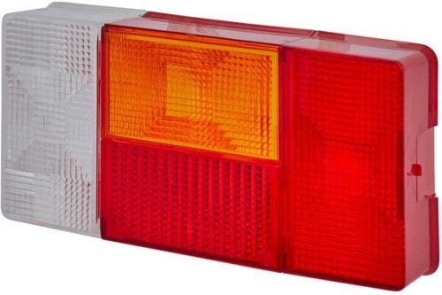 Klosz lampy, czerwony/przezroczysty/pomarańczowy, prostokątny prawy Hella 9EL136825011 - Intertraktor