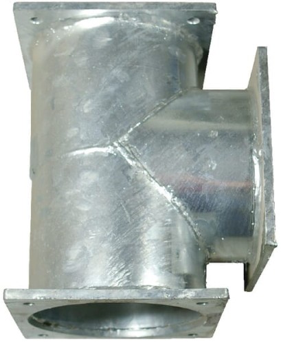 Trójnik z trzema kołnierzami czworokątnymi ocynk, 8"-8"-8" 8360000Z - Intertraktor