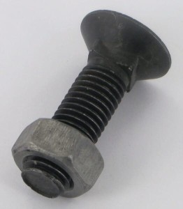 Śruba płużna 4-kątna z podsadzeniem DIN 608, M14 x 50 mm kl. 8.8 z nakrętką 1450VK