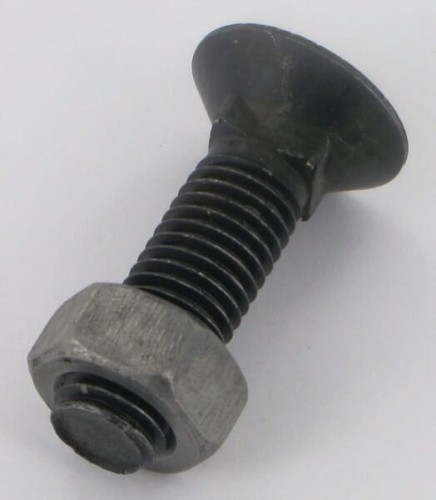 Śruba płużna 4-kątna z podsadzeniem DIN 608, M14 x 50 mm kl. 8.8 z nakrętką 1450VK - Intertraktor