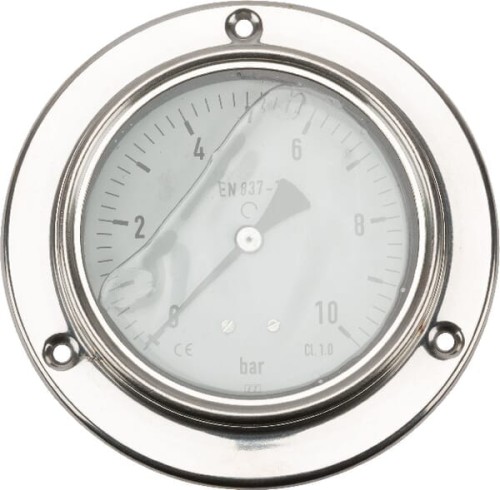 Manometr do panelu o średnicy 100mm MA10010P08SSGF - Intertraktor