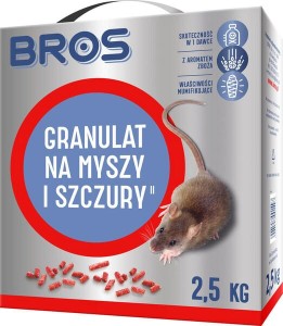 Granulat na myszy i szczury Bros, 2,5 kg 1594010250