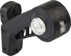 Lampa obrysowa LED, lewa, okrągła, 12/24V pomrańczowa/czerwona/biała, przykręcana Waś 1400300569L