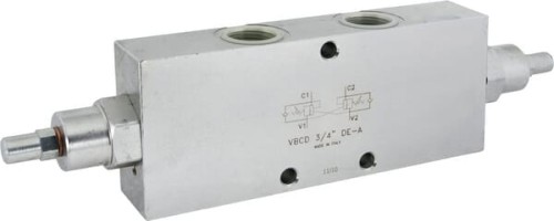 Zawór zwrotno-hamujący bliźniaczy VBCD DE A, G3/4" C056V0435 - Intertraktor