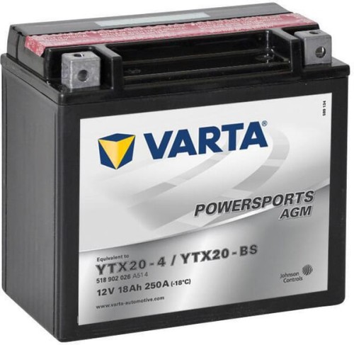 Akumulator 12V 18Ah 250A AGM Powersports VARTA 518902025I314PS - Intertraktor