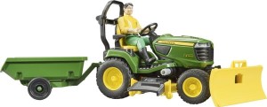 Kosiarka samojezdna John Deere z przyczepą i ogrodnikiem U62104