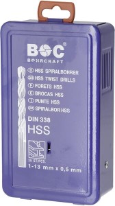 Zestaw wierteł do metalu szlifowanych czarne Bohrcraft, 1 - 13 mm, 25 ele. SE1456EBOH