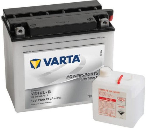 Akumulator 12V 19Ah 240A Powersports Freshpack VARTA 519011024I314PS - Intertraktor