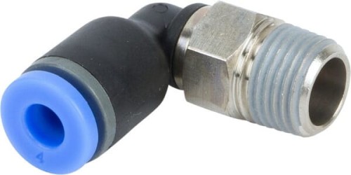 Złącze wtykowe kątowe, obrotowe, gwint zew. 1/8" 4 mm Kramp ECF418P - Intertraktor
