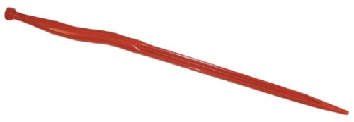 Ząb ładowacza, wygięty: 38 mm profil podwójne T 36x910 mm końcówka szpiczasta z nakrętką M22x1.5 czerwony SHW KT10 - Intertraktor