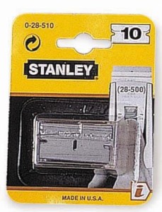 Skrobak do szkła Stanley, noże zapasowe 10 szt. 028510