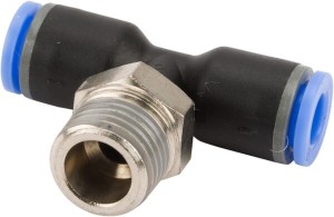 Trójnik wtykowy T, obrotowy, gwint zew. 1/4" 6 mm Kramp TCRMT614P