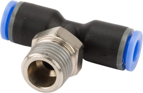 Trójnik wtykowy T, obrotowy, gwint zew. 1/4" 6 mm Kramp TCRMT614P - Intertraktor
