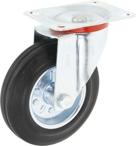 Koło metalowo gumowe skrętne gopart, 160 mm 5081160GP