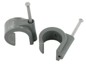 Obejma przewodu elektrycznego gwoździem Kramp, 19-22 mm szara EM3801625