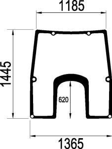 Szyba kabiny, przednia L166875N