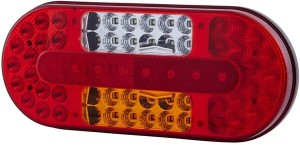 Lampa tylna LED, prawa, prostokątna, 10/30V czerwona/bursztynowa/biała, przykręcana Hella ValueFit 2VP357017021