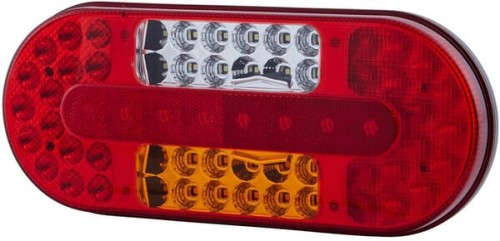 Lampa tylna LED, prawa, prostokątna, 10/30V czerwona/bursztynowa/biała, przykręcana Hella ValueFit 2VP357017021 - Intertraktor