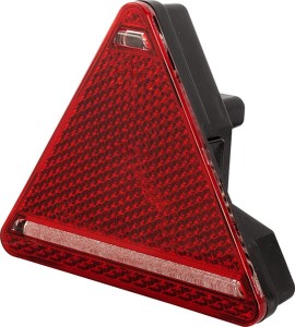 Lampa tylna zespolona LED, lewa, trójkątna, 12/24V czerwona, przykręcana Waś 1400300324