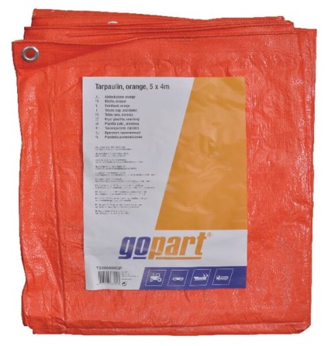 Plandeka pomarańczowa gopart, 5 x 4 m T2500400GP - Intertraktor