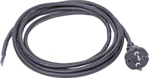 Przewód wymienny gumowy z wtyczką, 3 m 2 x 0.75 mm² MVS32075