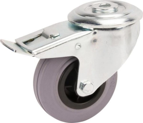 Koła skrętne z czarnymi oponami gumowymi 3477PIR100P3013 - Intertraktor