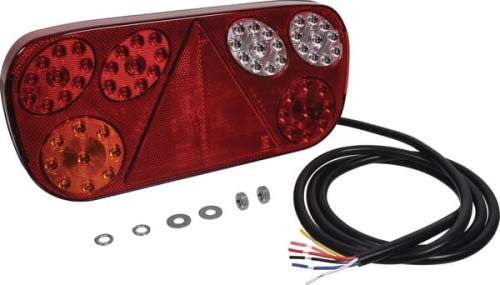 Lampa tylna zespolona LED, lewa prostokątna, 12/24V 315x32x145 mm Kramp LA111329 - Intertraktor