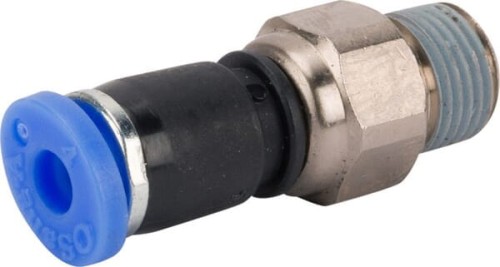 Złącze wtykowe proste, obrotowe, gwint zew. 1/8" 4 mm Kramp SCRMT418P - Intertraktor